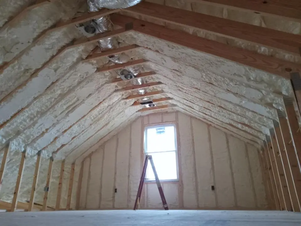Spray foam roofing application for Crawl Space Insulation project in Cedar Hills